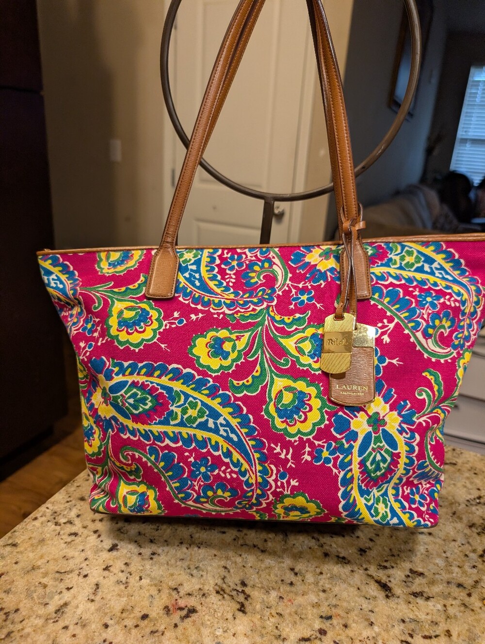 Ralph Lauren large Pink Floral Tote